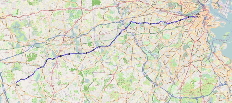 Boston Marathon Route