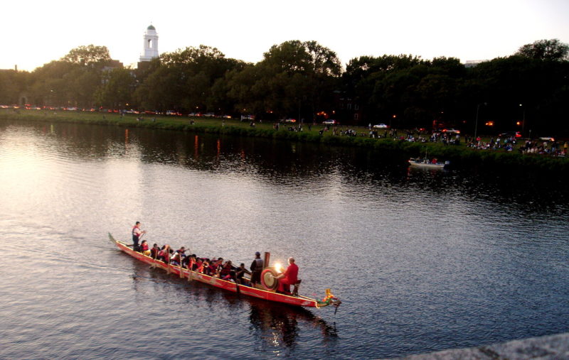 Chinese boat on The Charles