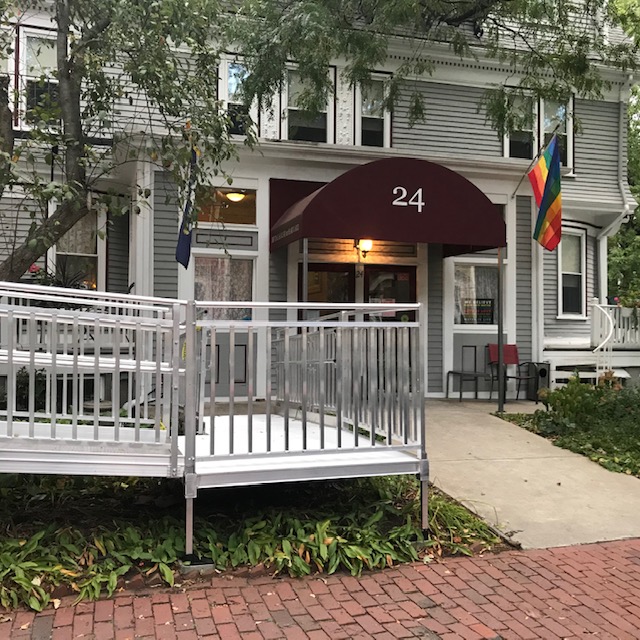 ramp to our hotel in Cambridge Massachusetts